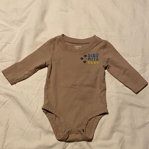 Carter's Dino Rite Dude Tan Bodysuit